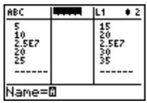 TEXAS INSTRUMENTS TI-84 POCKET.FR - Contextes de l'éditeur de listes statistiques - 3