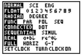 TEXAS INSTRUMENTS TI-84 POCKET.FR - Activation de l'horloge à partir de l'écran mode - 1