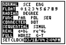 TEXAS INSTRUMENTS TI-84 POCKET.FR - Vérifier et changer les modes graphiques - 1