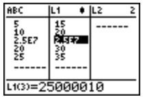 TEXAS INSTRUMENTS TI-84 POCKET.FR - Contextes de l'éditeur de listes statistiques - 1
