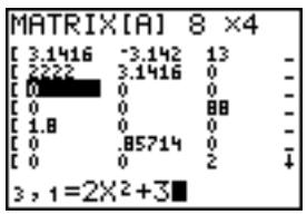 TEXAS INSTRUMENTS TI-84 POCKET.FR - Édition d'un élément d'une matrice - 1