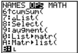 TEXAS INSTRUMENTS TI-84 POCKET.FR - Entrée directe d'un nom de liste créée par l'utilisateur - 1