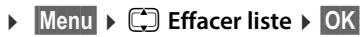 GIGASET E550, E550A, E550H - Effacer toutes les entrées - 1