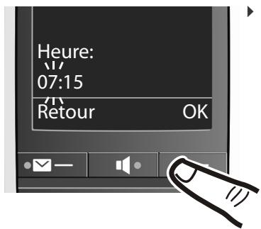 GIGASET E550, E550A, E550H - Réglage de la date et de l'heure - 6