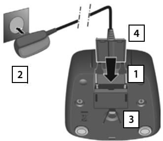 GIGASET R650H - Connecting the charging cradle - 1