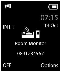 GIGASET R650H - Activating and setting the room monitor - 1