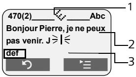 GIGASET SL750 PRO, SL750H PRO - Édition de texte (avec la saisie assistée de texte) - 1