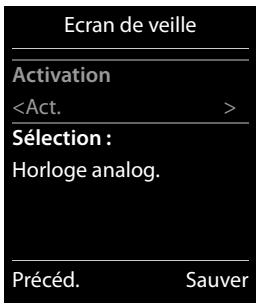 GIGASET 620 - Choix de l'écran de veille - 11