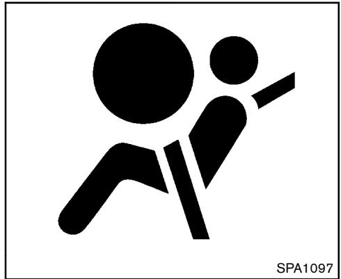 NISSAN JUKE 2012 - ÉTIQUETTES D'AVERTISSEMENT DU COUSSIN GONFLABLE D'APPOINT - 1