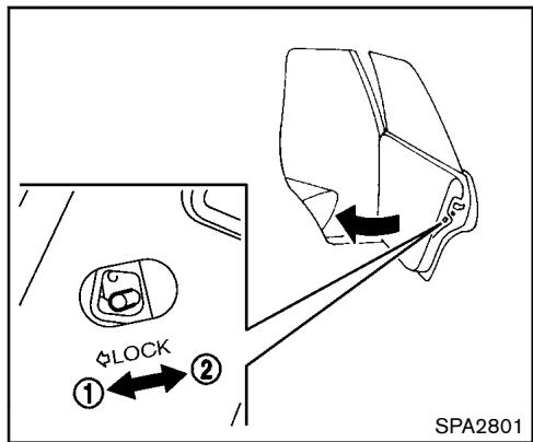 NISSAN JUKE 2012 - Les fonctions de verrouillage et de déverrouillage automatique peuvent être désactivées ou activées. - 1