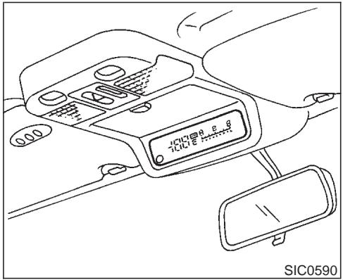NISSAN PATHFINDER 1999 - AFFICHAGE DE LA BOUSSOLE ET DE LA TEMPERATURE EXTERIEURE (si le vehicule en est équipé) - 1