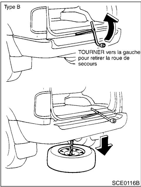 NISSAN PATHFINDER 1999 - Roue de secours et outils - 3