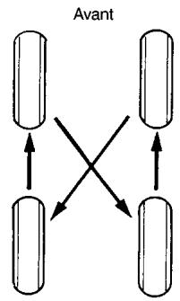 NISSAN PATHFINDER 1999 - Les chaînes se posent uniquement sur les roues arrrière, jamais sur les roues avant. - 1