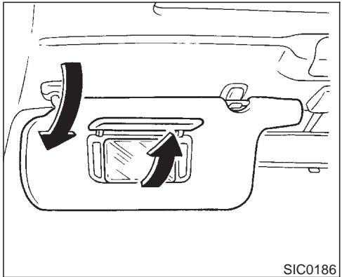NISSAN PATHFINDER 1999 - ÉCLAIRAGE DU MIROIR DE COURTOISIE (si le vehicule en est équipé) - 1