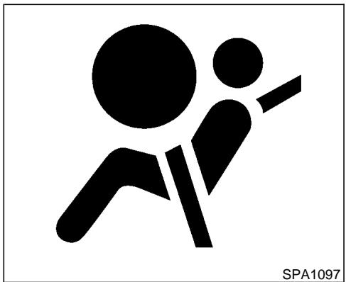 NISSAN PATHFINDER 1999 - ÉTIQUETTES D'AVERTISSEMENT DES COUSSINS GONFLABLES D'APPOINT - 1