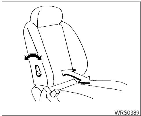 NISSAN PATHFINDER 2008 - Commande de réglage de la hauteur du siège (siège du conducteur) - 1