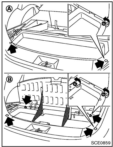 NISSAN ROGUE 2013 - Sortir la roue de secours et les outils - 2