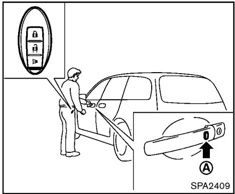 NISSAN ROGUE 2013 - PRECAUTIONS À PRENDRE POUR LE VERROUILAGE/DéVERROUILAGE - 2