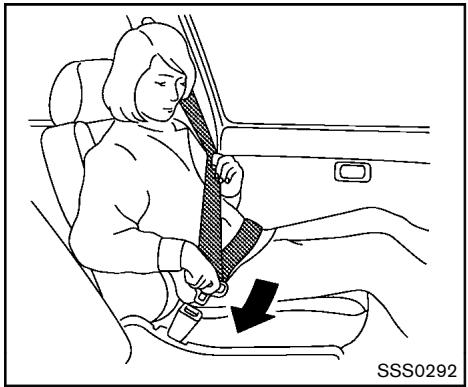 NISSAN ROGUE 2013 - Bouclage des ceintures de sécurité - 1