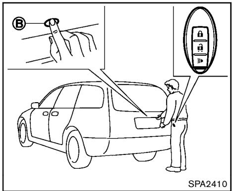 NISSAN ROGUE 2013 - PRECAUTIONS À PRENDRE POUR LE VERROUILAGE/DéVERROUILAGE - 3