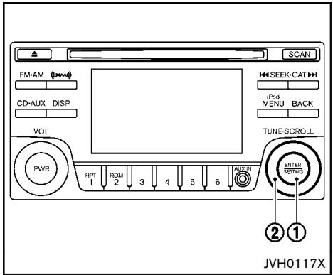 NISSAN ROGUE 2013 - SETTING Bouton ENTER/SETTING : - 1