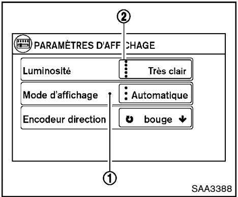 NISSAN ROGUE 2013 - Réglage de l'objet : - 1