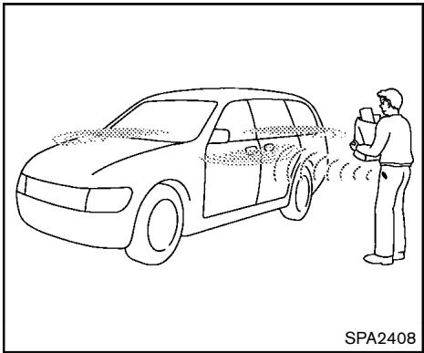 NISSAN ROGUE 2013 - PRECAUTIONS À PRENDRE POUR LE VERROUILAGE/DéVERROUILAGE - 1