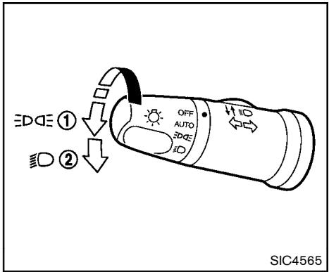 NISSAN ROGUE 2013 - Temporisation d'extinction automatique des phares : - 2