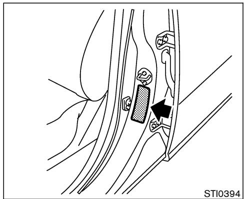 NISSAN X-TRAIL 2006 - ÉTIQUETTE DU DISPOSITIF ANTIPOLLUTION - 1