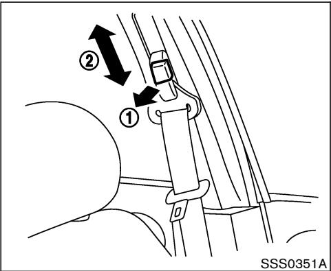 NISSAN X-TRAIL 2006 - Vérification du fonctionnement des ceintures de sécurité - 1