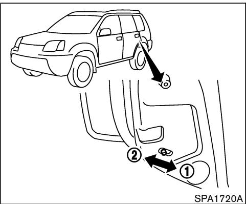NISSAN X-TRAIL 2006 - VERROUILLAGE AVEC LA COMMANDE DES SERRURES ÉLECTRIQUES DES PORTIÈRES - 1