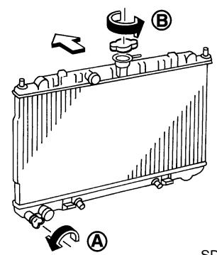 NISSAN X-TRAIL 2006 - NIVEAU DU LIQUIDE DE REFROIDISSEMENT DU MOTEUR - 1