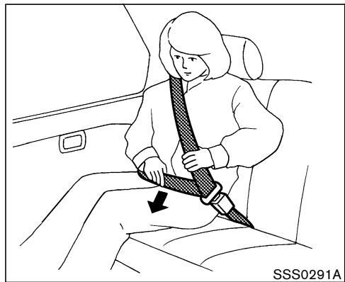 NISSAN X-TRAIL 2006 - Bouclage des ceintures de sécurité - 1