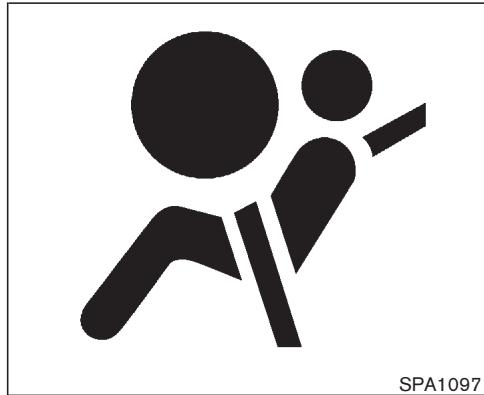 NISSAN X-TRAIL 2006 - ÉTIQUETTES D'AVERTISSEMENT DES COUSSINS GONFLABLES D'APPOINT - 1