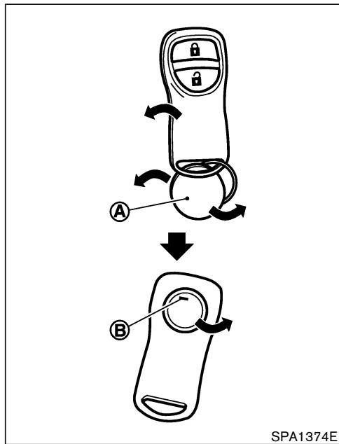 NISSAN X-TRAIL 2006 - REEMPLACEMENT DE LA BATTERIE DU PORTE-CLÉS - 1