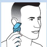 PHILIPS S9031/12 - Utilizar o acessório aparador - 1