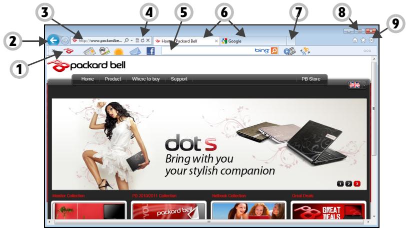 PACKARD BELL DOT SC 3/W-010FR - \section*{Caracteristiques d'Internet Explorer} - 1
