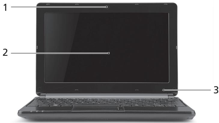 PACKARD BELL DOT SC-001FR - VISNING OVENFRA - SKJERM - 1