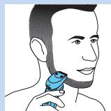 PHILIPS S9041/12 - Uso del accesorio perfilador de barba sin el peine-guía - 2