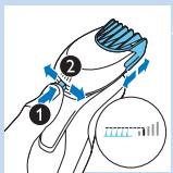 PHILIPS S9041/12 - Using the trimmer attachment - 7