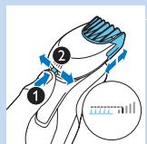 PHILIPS S9041/12 - Utilizar o acessório estilizador de barba com pente - 4
