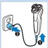 PHILIPS S9041/12 - Charging with the adapter - 1
