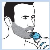 PHILIPS S9041/12 - Uso del accesorio perfilador de barba con el peine-guía - 3