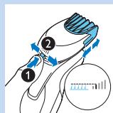 PHILIPS S9041/12 - Uso del accesorio perfilador de barba con el peine-guía - 2