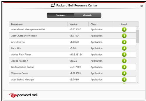 PACKARD BELL EASYNOTE TE69KB-12504G1TMNSK - Réinstaller les pilotes et les applications - 3