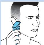 PHILIPS S9511/31 - Using the trimmer attachment - 2