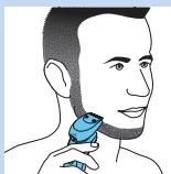 PHILIPS S9511/31 - Using the beard styler attachment without comb - 2