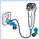 PHILIPS S9511/31 - Charging with the adapter - 1