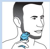 PHILIPS S9511/31 - Uso del accesorio perfilador de barba sin el peine-guía - 2