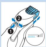 PHILIPS S9511/31 - Sakal sekillendirme aparatinin tarakla kullanilmasi - 2